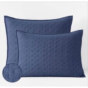 The Company Store Air Layer Blue Cotton Blend Shams (Set of 2), Standard New
